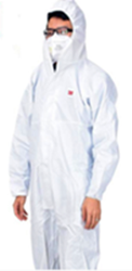 3M 4510帶帽連體防護(hù)服 防顆粒物、低濃度液體噴濺 、家居打掃