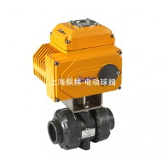PVC電動(dòng)承插焊雙由令球閥，Q961F塑料電動(dòng)球閥