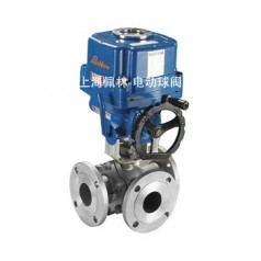 Q944F防爆電動(dòng)三通球閥，法蘭三通球閥