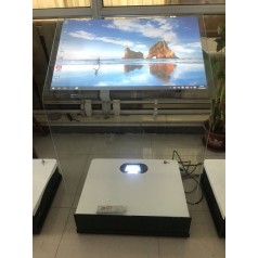 多媒體觸摸1體機 透明觸控水晶講臺空盈投影屏