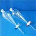 玻璃儀器，聚四氟分液漏斗(上口為標(biāo)準(zhǔn)玻璃塞)125ml